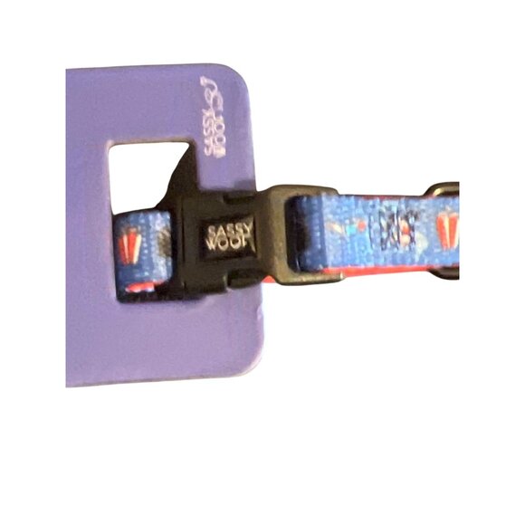 Disney Sassy Woof Collar Harness Leash Set Mickey Mouse Blue Red Sz XS NWT - Picture 4 of 6